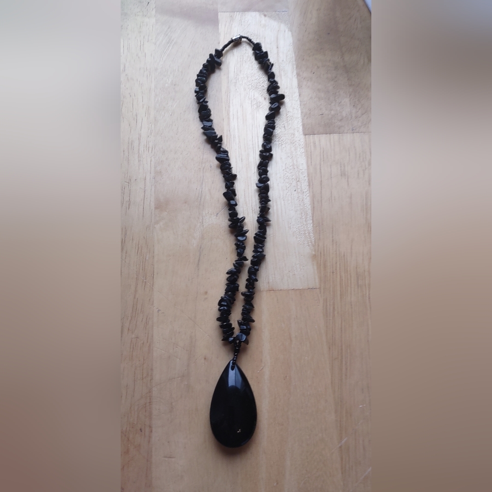 Gorgeous black shell necklace from Jamaica